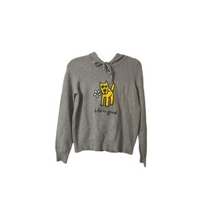 NWT! Gray Life Is Good Rocket Dog Hooded Pullover Sweater